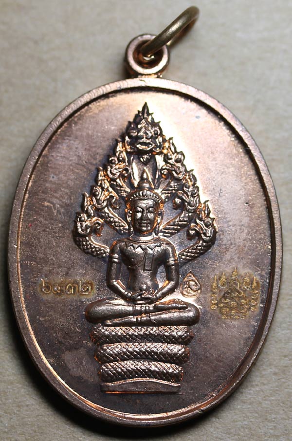 เหรียญ ปรกไตรมาส51 หลวงพ่อสาคร เนื้อทองแดง พระสวย ผิวสวยเคาะเดียว