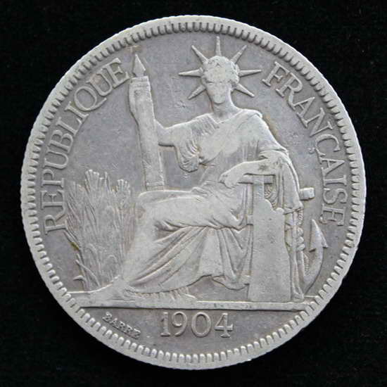 >>> เหรียญเงินเก่า อินโดจีน ค.ศ.1904 อายุ 107 ปี