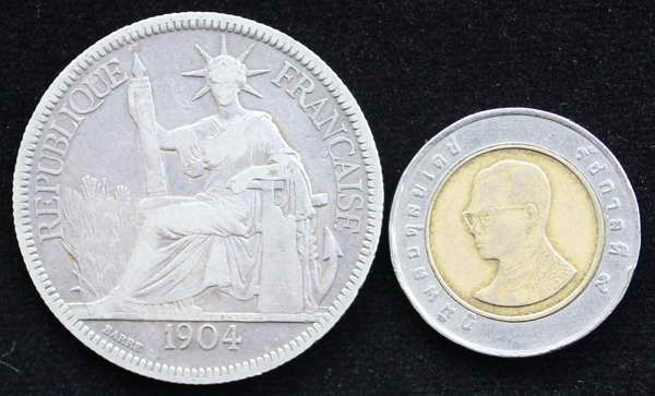 >>> เหรียญเงินเก่า อินโดจีน ค.ศ.1904 อายุ 107 ปี