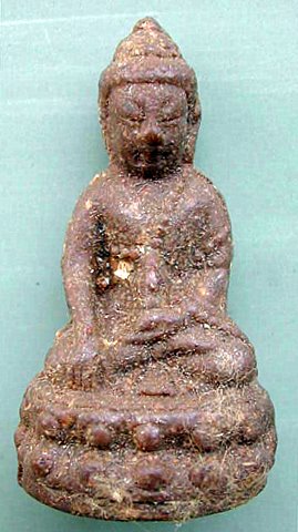 พระกริ่งธมฺมจิณฺโณ  รุ่นแรก  พ.ศ. 2527  เนื้อผง  หลวงปู่ม่น  วัดเนินตามาก