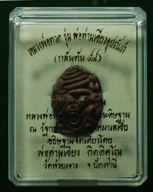 พระปิดตาในครรภ์เนื้อทองแดงเถื่อน พ่อท่านเขียว วัดห้วยเงาะ จ.ปัตตานี ปี54
