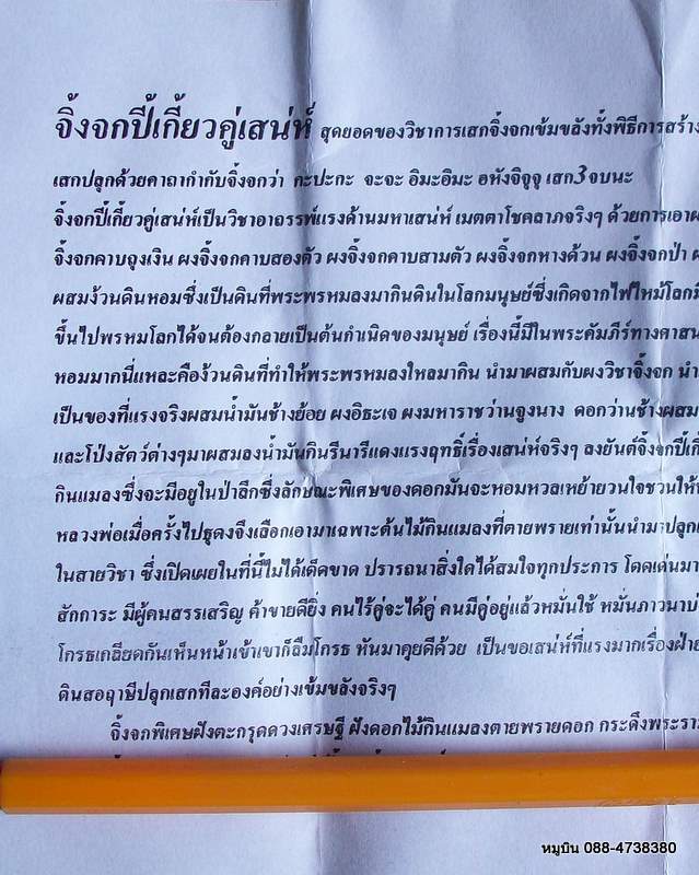 จิ้งจกปี้เกี้ยวคู้เสน่ห์ ฝังตะกรุดดวงเศรษฐี องค์ครู พร้อมใบฝอย คาถาวิธีใช้