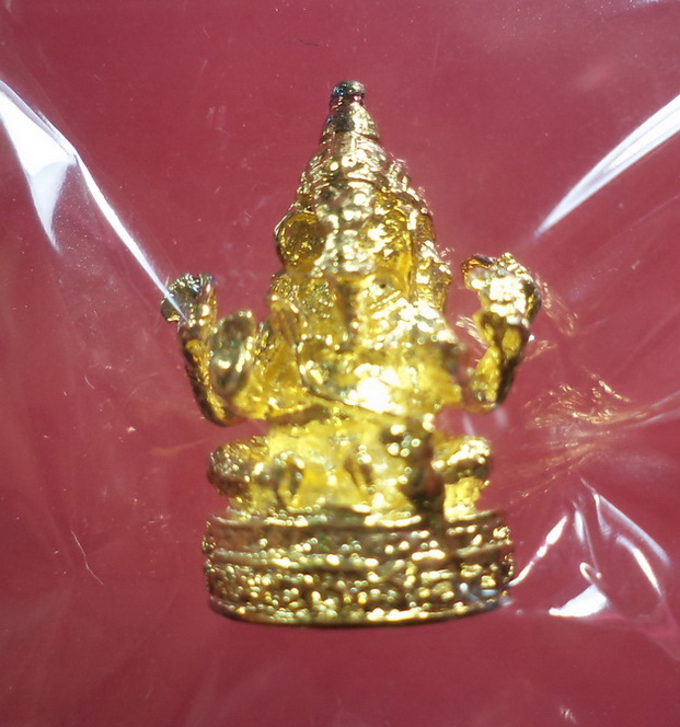 พระพิฆเนศ หลวงพ่อหงวน วัดมหาสอน จ.ลพบุรี ขนาด 1 ซม. สวยครับ