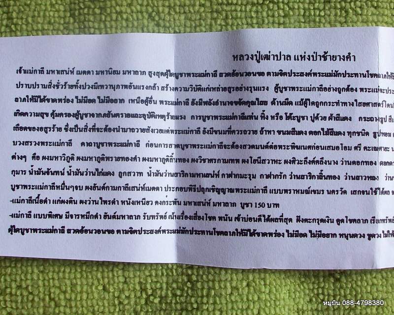 เจ้าแม่กาลี มหาเสน่ห์ เมตตา มหานิยม ลป.ปาล ป้าช้ายางคำ ขอนแก่น