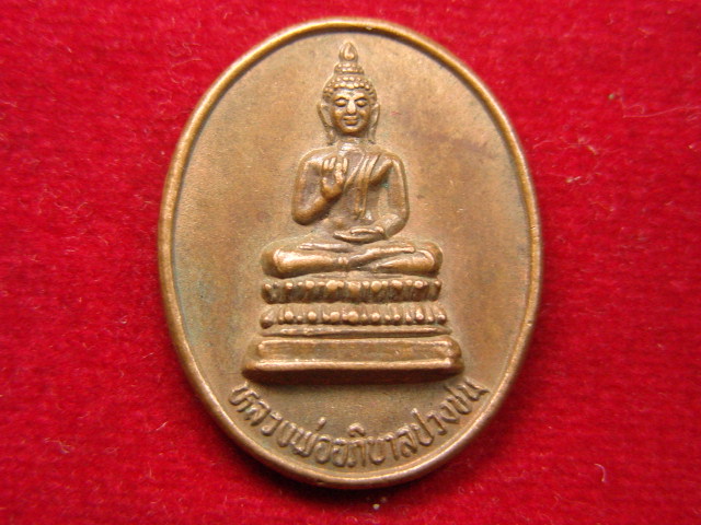 "จ่าสันต์" แดงเคาะเดียว/เหรียญหลวงพ่ออภิบาลปวงชน หลังพระธรรมปาโมกข์(นพ)  วัดธาตุทอง