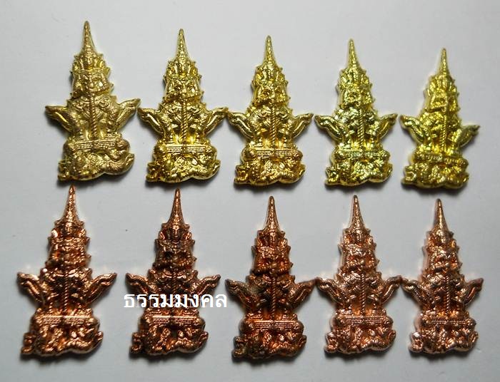 *เคาะเดียว* ปรกท้าวเวสสุวรรณ 10 องค์ พิมพ์หน้าเทพ เนื้อทองทิพย์ ทองแดงขัดเงา หลวงปู่กาหลง เขี้ยวแก้ว