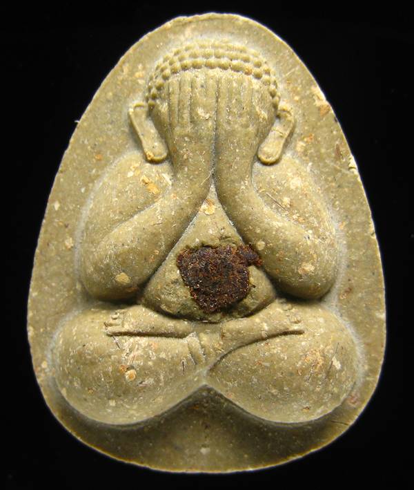 **พระปิดตา หลังลายหมึก ฝังตะกรุด หลวงปู่เจือ เคาะเดียวแดง**WT71