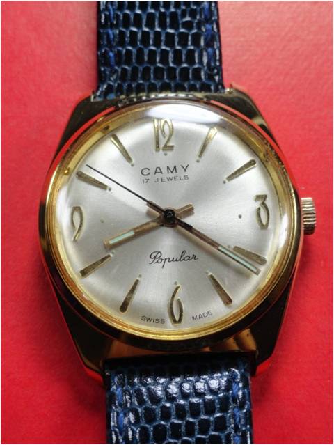 CAMY swiss ระบบไขลาน กะหลั่ยทองอย่าหนาครับ สภาพเก่าเก็บ ซื้อมาไม่ค่อยได้ใช้งานครับ เคาะเดียว 