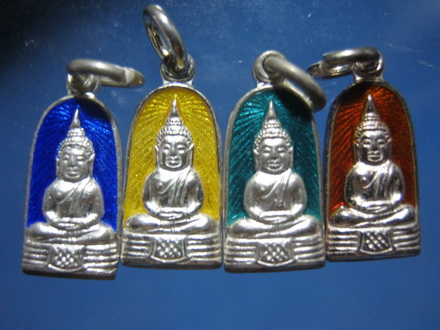 ใบมะขามเนื้อเงินลงยา 1 ชุดปี39