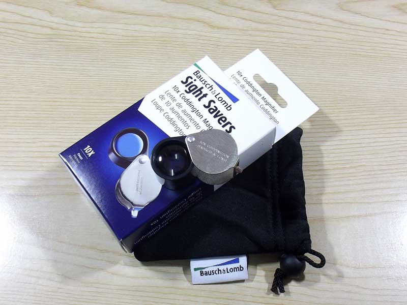 เคาะเดียวกล้องส่องพระBAUSCH & LOMB 10X Condington รุ่นเก่าพร้อมซองหนังและผ้าไมโครไฟเบอร์