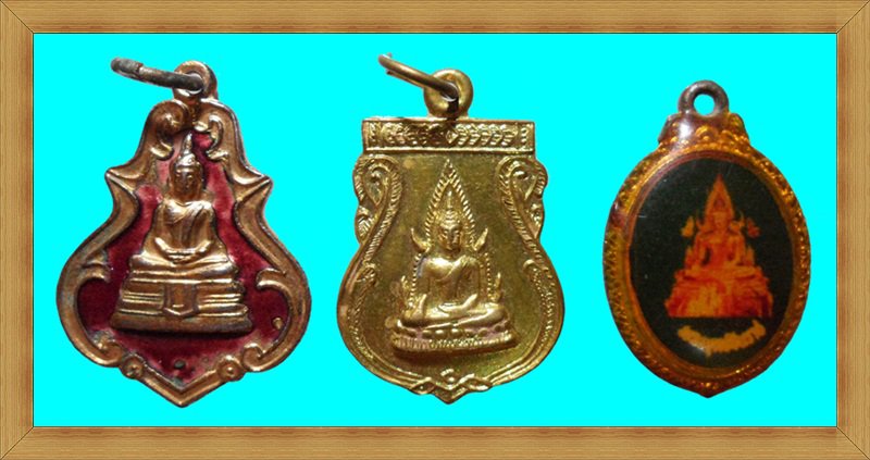 แดงเคาะเดียว 3 เหรียญพระพุทธโสธรกะไหลทองลงยา+เหรียญพระพุทธโสธรกะไหลทอง+ล๊อกเก็ตพระพุทธชินราช
