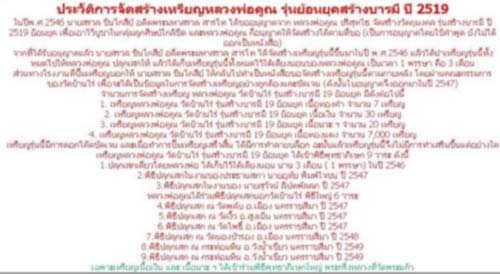 เหรียญหลวงพ่อคูณ รุ่นสร้างบารมี ปี19 ย้อนยุค โค๊ตเงิน ค.ป. (คูณ ปริสุทโธ) ข้างไม่ขีด # 4