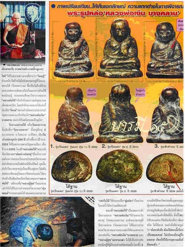 หลวงพ่อเงิน ปืนแตก พิมพ์นิยมเศียรใหญ่ องค์นี้ เดิม ๆ เนื้อเก่าจัดๆถึงยุค คราบเบ้าสนิมขลุม จับเต็มๆ
