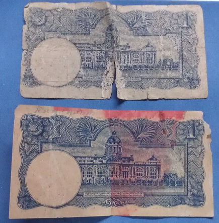 ธนบัตรที่ออกใช้ในช่วงสงครามโลก สมัย รัชกาลที่ 8 (แบบ 7) ครบคู่ 2 ลายเซ็นต์