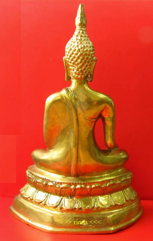 ((เริ่ม 599.- ))พระพุทธรูปบูชาปางสดุ้งมาร เนื้อทองเหลือง ฐาน ๖ นิ้วครึ่ง สูง ๙ นิ้ว (1) !!!!!