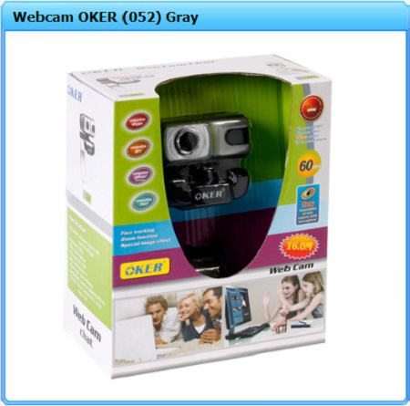 กล้องถ่ายวีดีโอและภาพนิ่ง ความละเอียดสูง 16 ล้านพิกเซล Webcam OKER (052) Gray