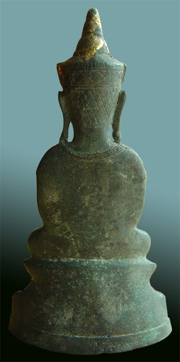 พระบูชาเก่าปิดทองเกศ สูง ๗ นิ้ว ,ทรงเครื่อง