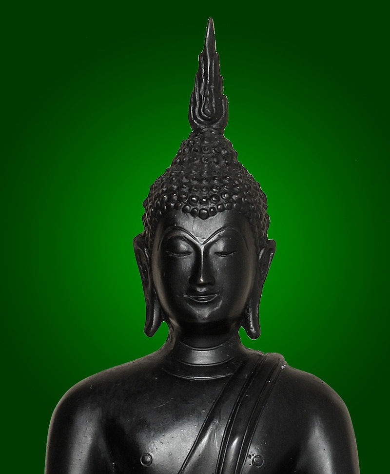 พระบูชา ภปร. 2508(ย้อนยุค) หน้าตัก 5 นิ้ว เนื้อทองเหลืองรมดำ