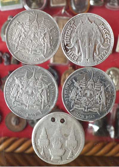 เหรียญ ร.5 รวม4เหรียญ ร.6 1เหรียญ
