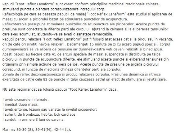 Foot Reflex LANAFORM. NEW Spy Foot
