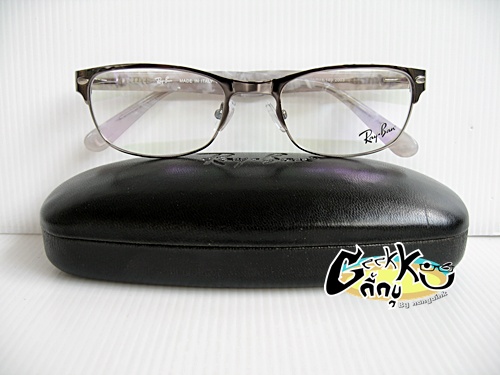 Ray Ban กรอบแว่นรุ่นใหม่ ทรงกรอบเต็มสีกัน (ดำ-เทา) ก้านขาสปริง รุ่นนี้ขาสวยมากครับ