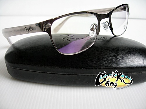 Ray Ban กรอบแว่นรุ่นใหม่ ทรงกรอบเต็มสีกัน (ดำ-เทา) ก้านขาสปริง รุ่นนี้ขาสวยมากครับ