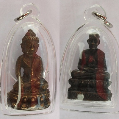 ที่เดียว 2 องค์ กริ่งเกราะเพชร+หลวงปู่ทวด อุดว่าน วัดบางนอน ระนอง 