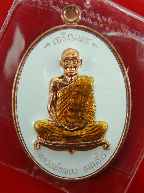 เหรียญเจริญพร+ไตรบารมี๒ หลวงพ่อผอง วัดพรหมยาม เนื้อทองแดงลงยา+เนื้ออัลปาก้า เคาะเดียวครับ