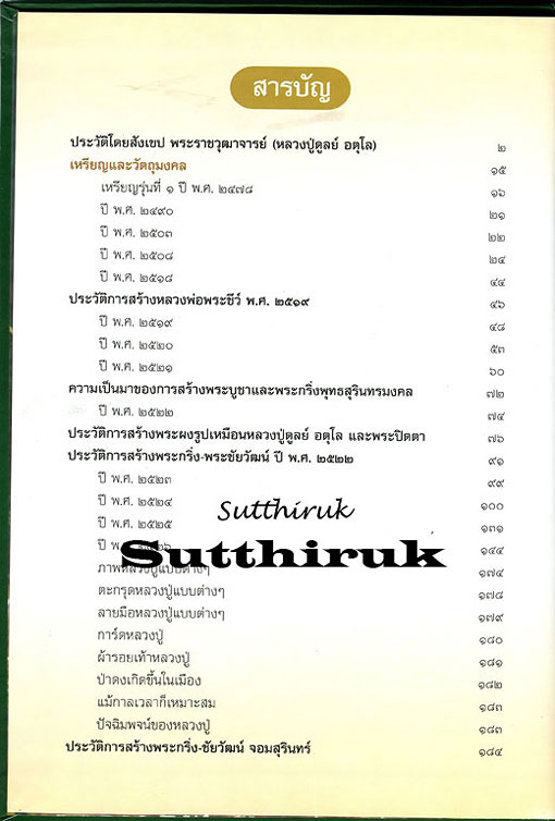 หนังสือ ประมวลภาพพระเครื่องและวัตถุมงคล หลวงปู่ดูลย์ อตุโล วัดบูรพาราม จ.สุรินทร์