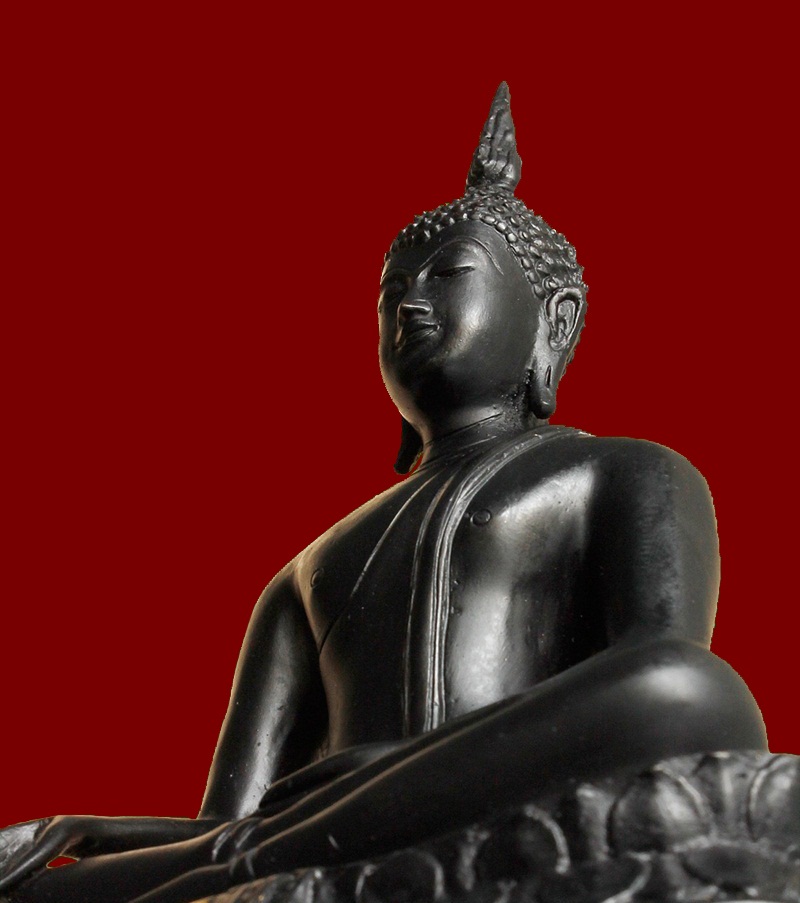 พระบูชา ภปร. 2508(ย้อนยุค) หน้าตัก 5 นิ้ว เนื้อทองเหลืองรมดำ