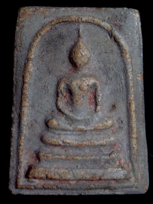 สมเด็จขุนอิน พิมพ์ประธาน(คราบกระเทาะ) คราบกรุแคมเซียม สวย