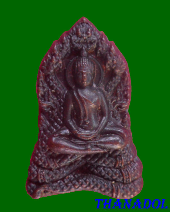 พระนาคปรกเล็ก เนื้อสัมฤทธิ์ขอมผิวไฟ รุ่นจักรพรรดินารายณ์ปี2551  หลวงปู่กาหลง วัดเขาแหลม จ.สระแก้ว