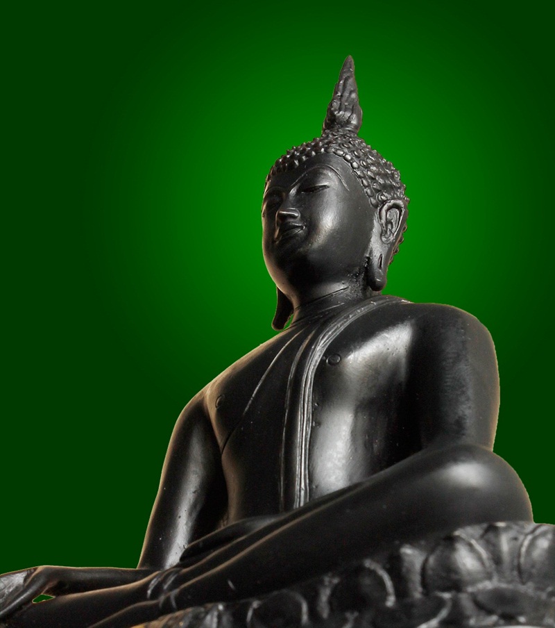 พระบูชา ภปร. 2508(ย้อนยุค) หน้าตัก 5 นิ้ว เนื้อทองเหลืองรมดำ