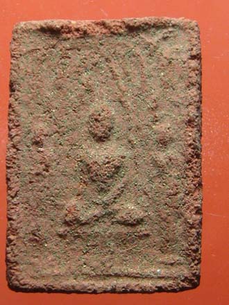 พระผงญาณวิลาศ โรยผงตะไบพระบูชา ภปร. ปี ๒๕๐๘ วัดบวรฯ พิมพ์พระโมคคัลลา สารีบุตร เนื้อแดงชานหมาก 