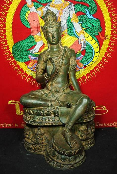เคาะเดียว..พระบูชาองค์จตุคาม รามเทพ หน้าตัก 7นิ้ว เนื้อโลหะสนิมเขียว รุ่น มีวาสนาฯ