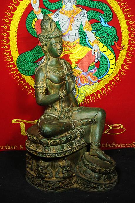 เคาะเดียว..พระบูชาองค์จตุคาม รามเทพ หน้าตัก 7นิ้ว เนื้อโลหะสนิมเขียว รุ่น มีวาสนาฯ