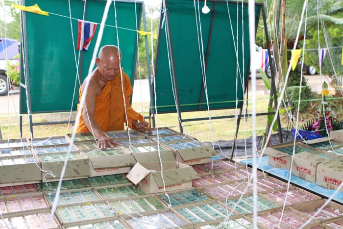 รูปเหมือนปั๊ม หลวงพ่อลออ ฐานวโร รุ่นเสาร์๕ สร้างโรงพยาบาลหนองหลวง เนื้อนวะโลหะ หมายเลข#95