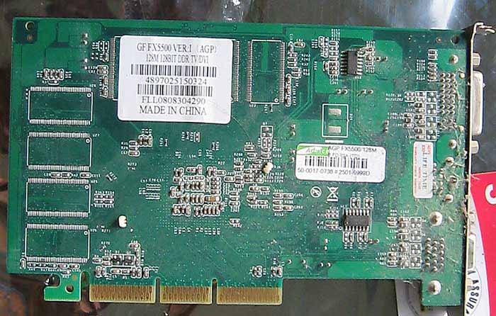คอมมือสอง VGA Forsa FX5500 128M AGP4x สภาพดี ใช้งานปรกติครับ ประกัน Lift Time