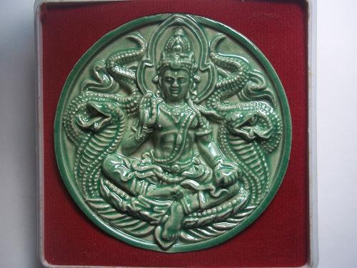 องค์จตุคามรามเทพ ออกวัดในตูล นครศรีธรรมราชเคลือบเขียว