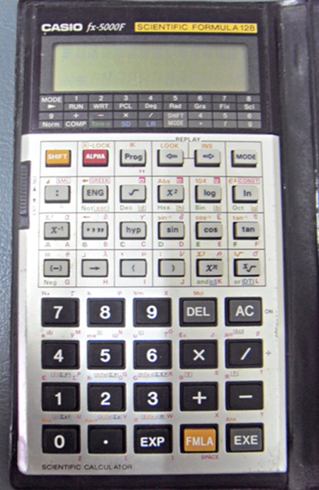เครื่องคิดเลข Casio Fx-5000F แท้ มือสอง พระเครื่อง พระแท้ Webpra เว็บ-พระ. คอม