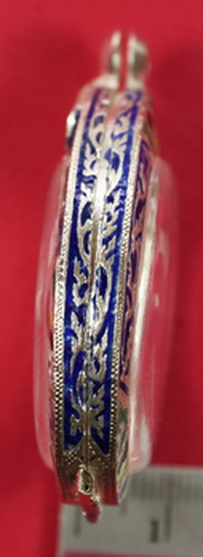 	ตลับเงินลงยารูปไข่ใหญ่ เปิดหลังของใหม่