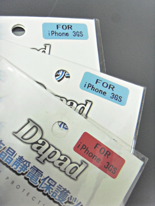 ฟิล์มกันรอยหน้าจอ iphone3gs รวม 3 แผ่น (ฟิล์มกระจก ,ฟิล์มด้าน)