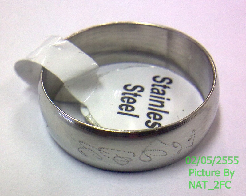 แหวน Stainless Steel หลวงพ่อเปิ่น วัดบางพระ จ.นครปฐม เบอร์ 18 พร้อมจารรอบแหวน
