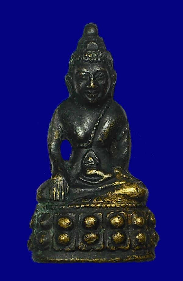 เคาะเดียว พระกริ่งโสฬส มปร. ปี 2515 เนื้อทองเหลืองรมดำ หลวงปู่ทิม ร่วมปลุกเสก 