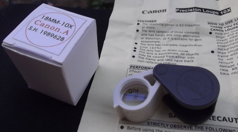 วัดใจดู กล้อง Canon.A 10X - 18mm S.H.1989628 (รุ่นหูตัน)ขนาดเลนส์ กว้าง 18 mm หนาพิเศษ