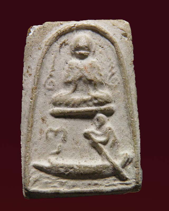 “สมเด็จวัดระฆัง มาดังวัดไก่เตี้ย” พระผงรูปเหมือนสมเด็จฯโต ประทับ แจวเรือจ้าง วัดไก่เตี้ย ผสมผงเก