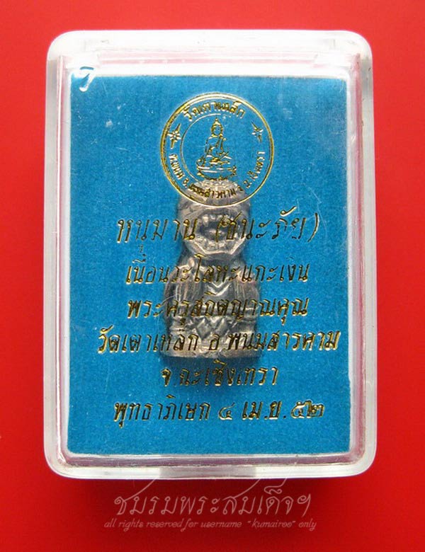 หนุมานชนะภัย พระครูสถิตญาณคุณ วัดเตาเหล็ก (511)