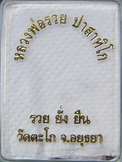 เหรียญตาลปัตร หลวงพ่อรวย วัดตะโก รุ่นแรก รวย ยั่ง ยืน เนื้อทองแดงซาติน #09