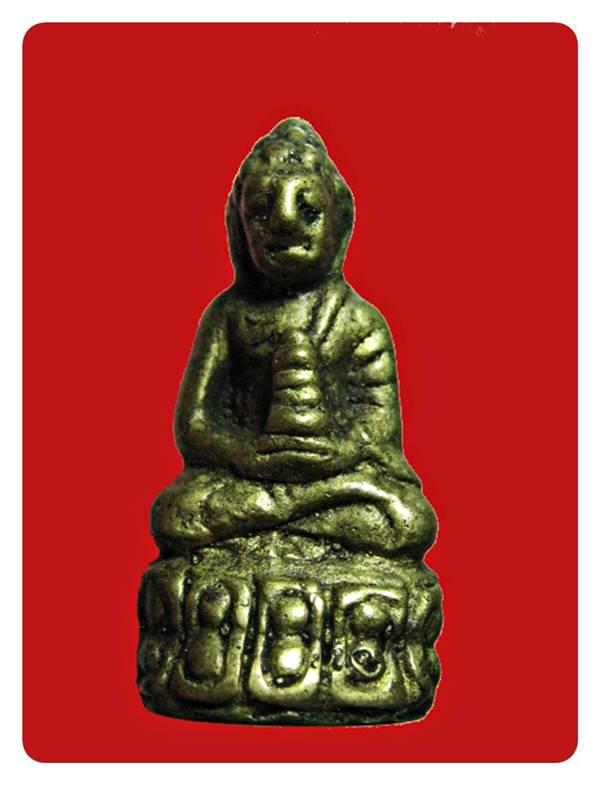 พระกริ่งโภคทรัพย์หน้าอินเดีย..รุ่นแรก..หลวงพ่อเส้ง วัดแหลมทราย.สงขลา..พิมพ์นิยม ฐานสูง. ปี 2484