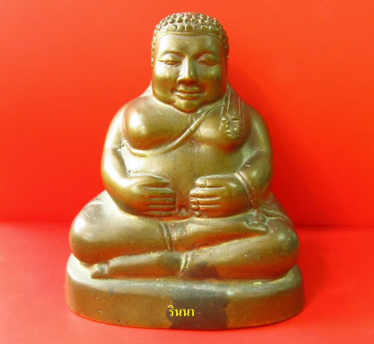 ((จัดรับฝน 100.- วัดใจท่านๆ))พระสังกัจจาย ตักเกือบ ๔ นิ้วสูง ๔ นิ้ว เนื้อโลหะ อุดดินไทย !!!!!